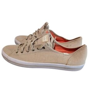 Keds Women's Size 10.0‎ Cream Canvas Sneakers Lace Up Casual Comfort Shoes
